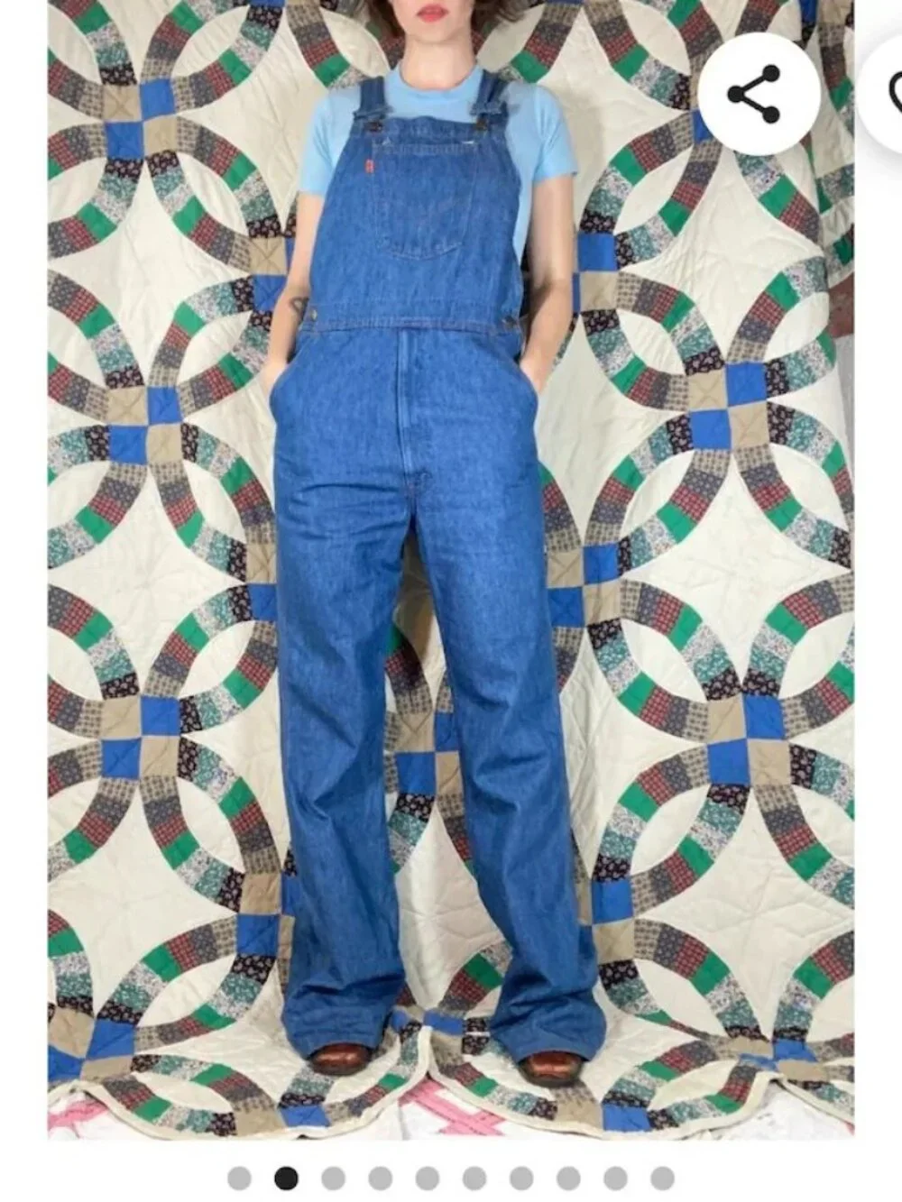 Women's Levi's Vintage 70s Overalls Orange Tab